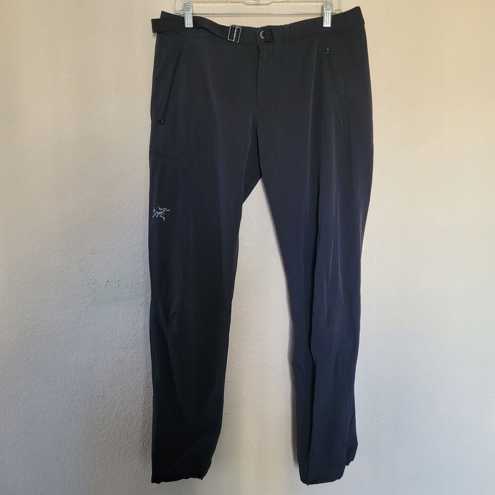 Arc’Teryx Gamma LT Pants Women Trousers Black Size 14 Lightweight Belted Outdoor